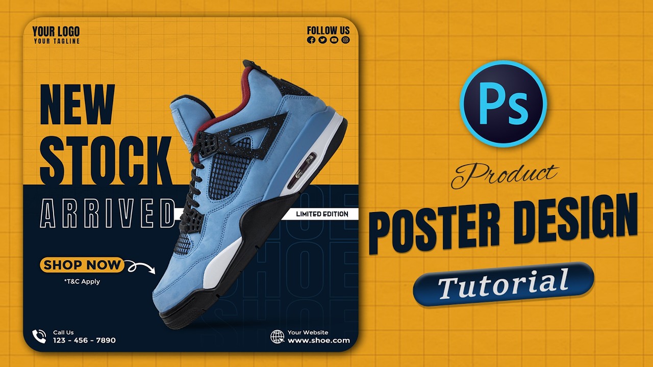 Product Poster Design in Photoshop Hindi | Graphic Design Tutorial