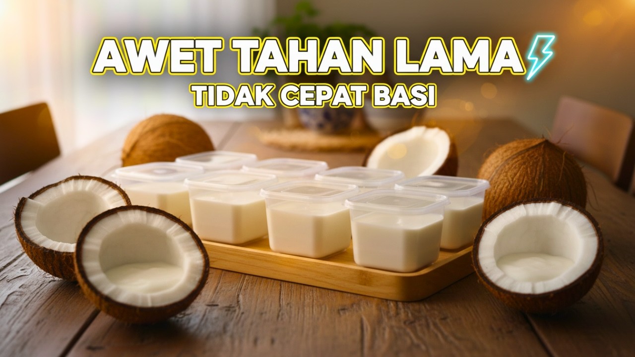 TIPS MENYIMPAN SANTAN KELAPA BISA AWET TAHAN LAMA
