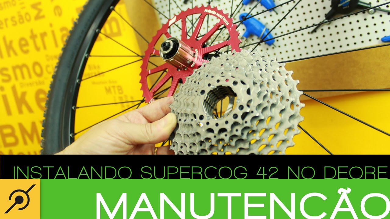 Pedaleria - Instalando supercog 40 ou 42 no cassete Shimano DEORE