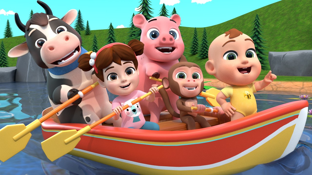 Row, Row, Row Your Boat (Animal Version) and MORE Educational Nursery Rhymes & Kids Songs