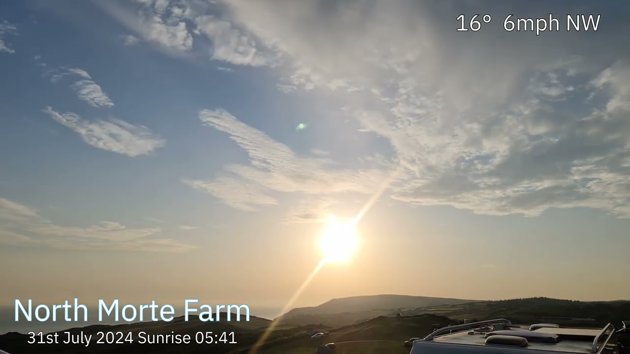 Sunrise 31/07/24 North Morte Farm Mortehoe Woolacombe North Devon