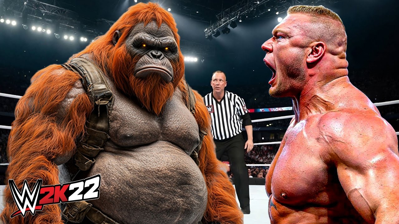 Rafiki Fat vs. Brock Lesnar (WWE 2K22) - Rematch