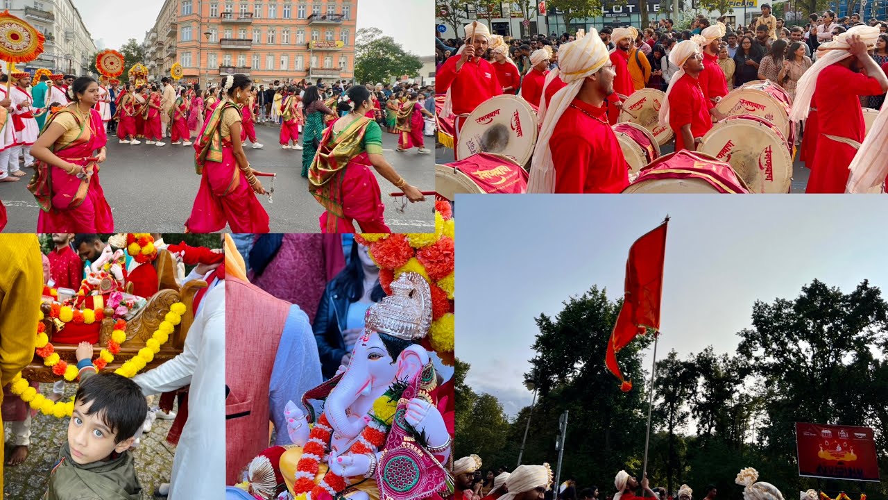Ganpati Visarjan 2023 IN Germany | Big Celebration | Dhol | Tasha | Lezim | ಗಣಪತಿ ಹಬ್ಬ ಜರ್ಮನಿಯಲ್ಲಿ