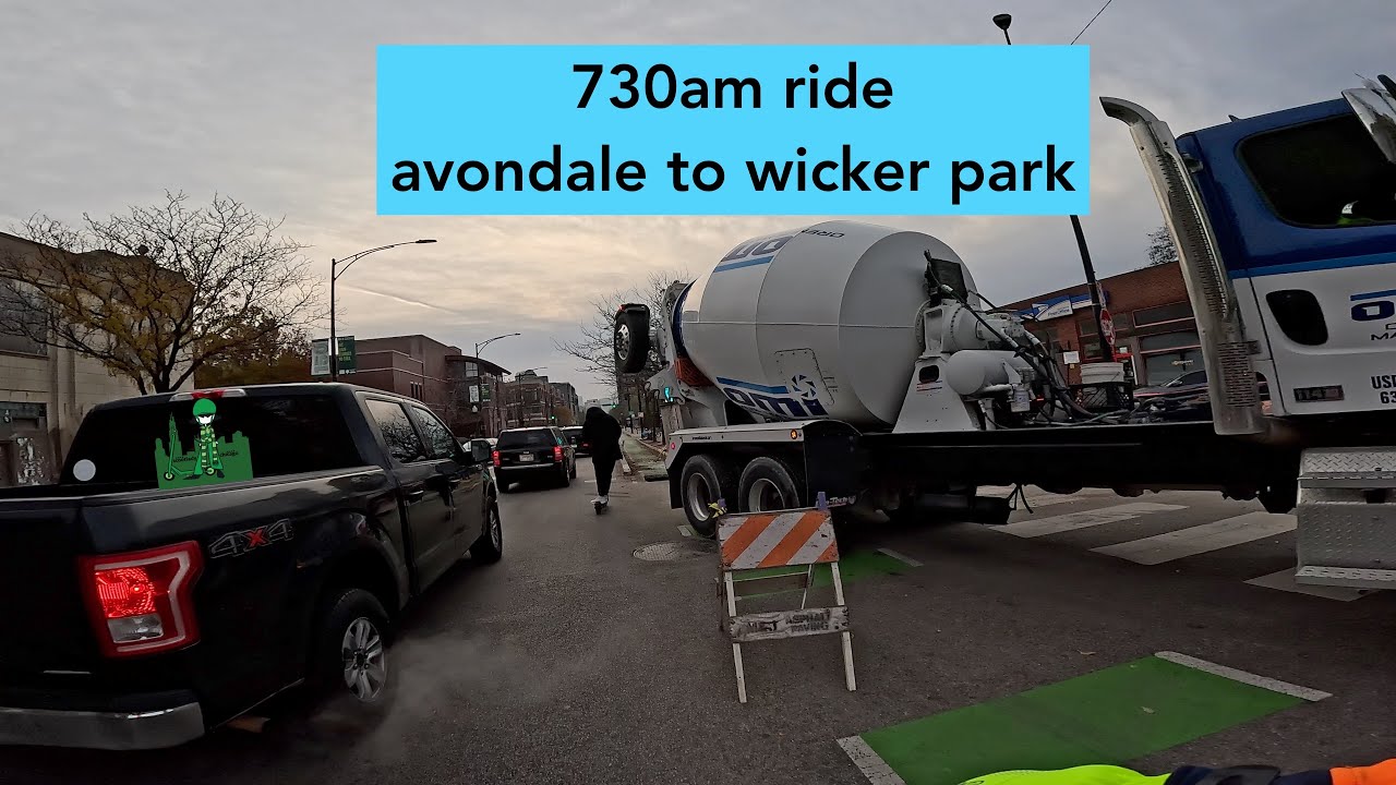scoot 244 - chicago morning commute - electric scooter pov - 4k