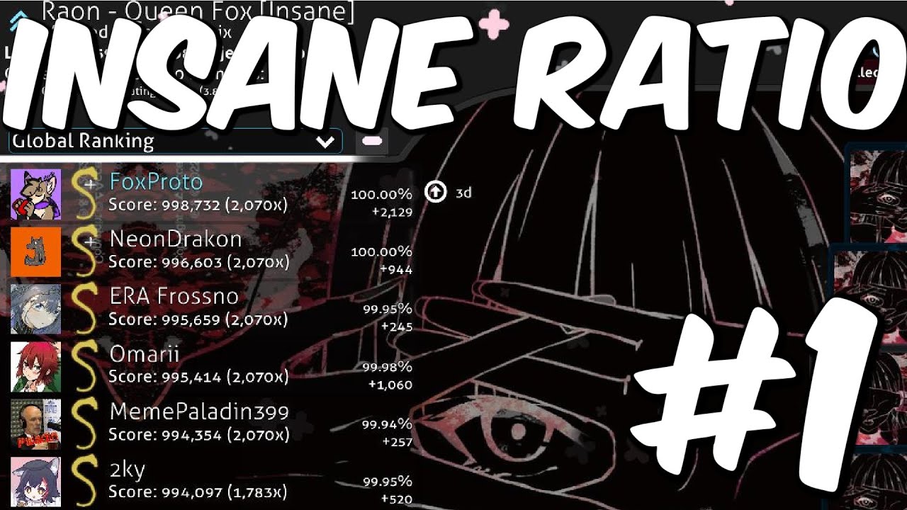 SAME RATIO AS 2KY... | Queen Fox [Insane] #1 998.7k - osu!mania