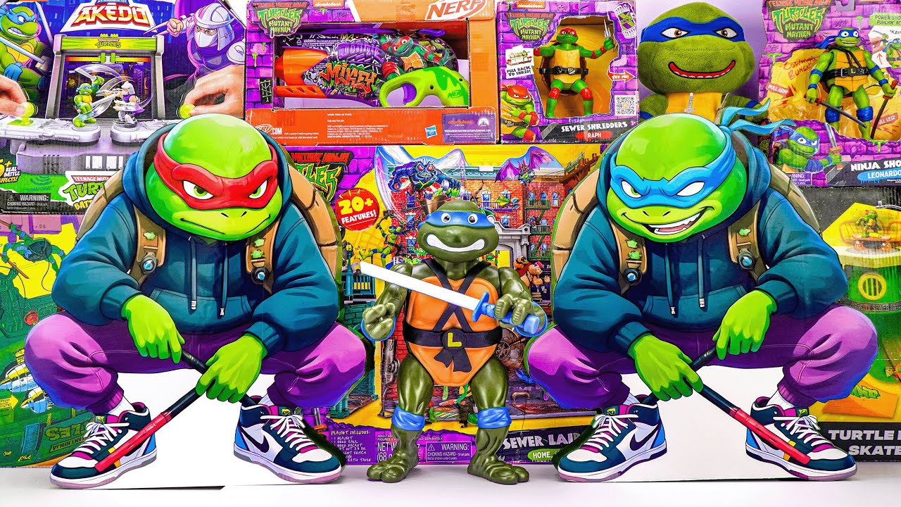 Unboxing Teenage Mutant Ninja Turtles | Secret Box of 4 Ninja Turtle Warriors | Battle Arena Playset