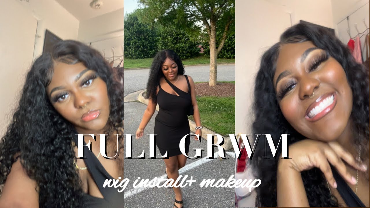 FULL GRWM| EASY QUICK MAKEUP| WIG INSTALL+ MAKEUP+ OUTFIT
