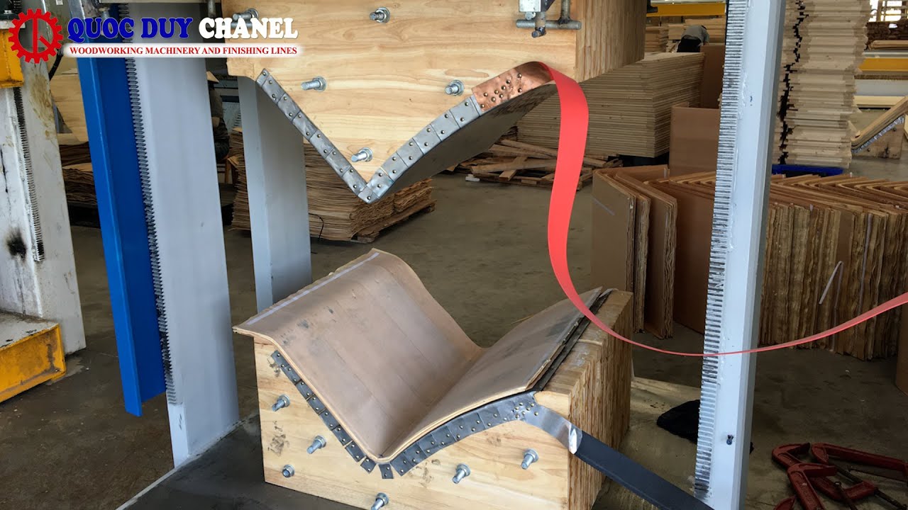 Manufacturing Process Of Plywood Chair || Plywood Bending Press For Chair Seat