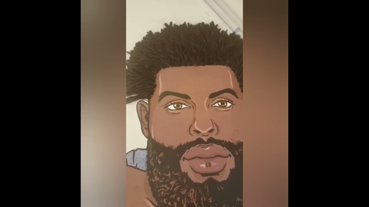 Using Yarn for  Canvas Male hair and beard Tutorial