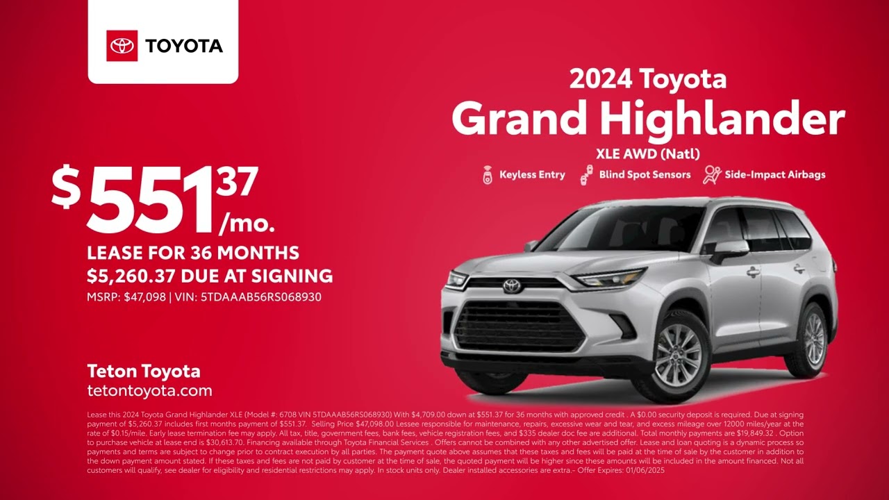 Toyota Grand Highlander 12/04/2024 4637390