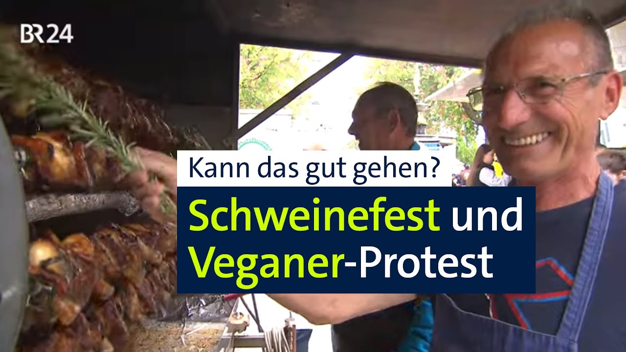 Veganer hatten schon protestiert – und dann kam das Schweine-Wettgrillen ... | Abendschau | BR24