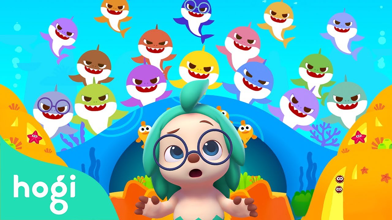 🦈Baby Shark and 99 Shark Friends | Find Your Name! | Nursery Rhymes | Hogi Kids Songs