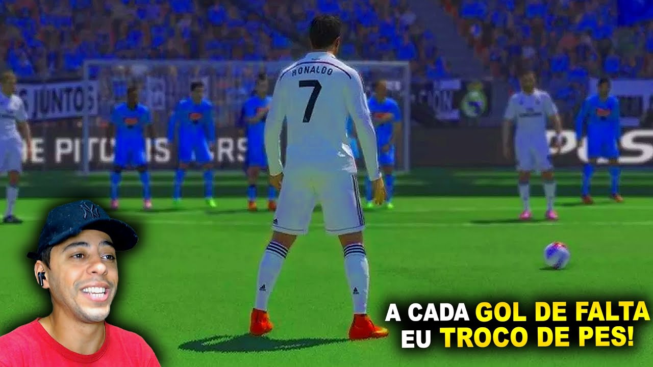A CADA GOL de FALTA eu TROCO de PES - (do PES 1 ao último) Versão de PS2