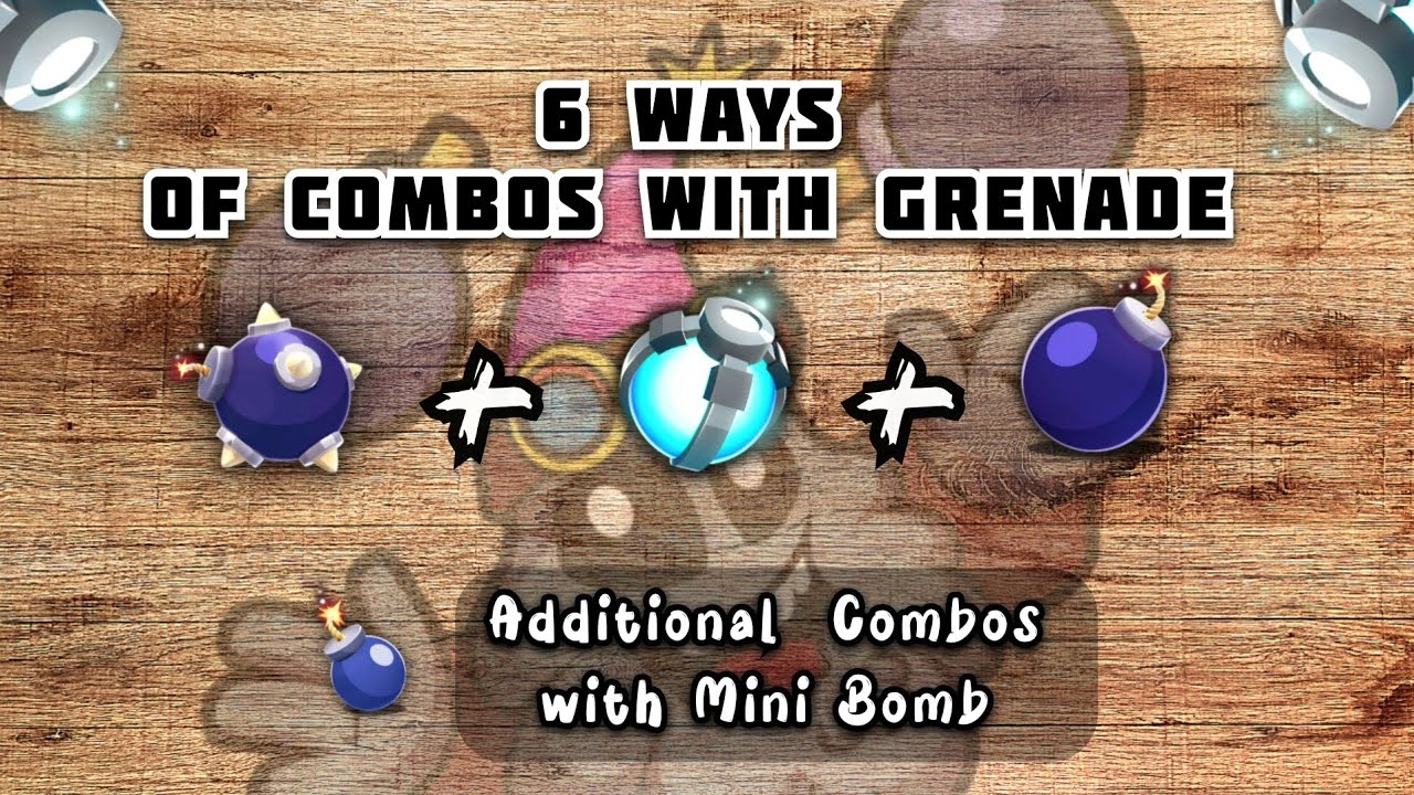 6 Ways of Combo with Grenade [Plain Bomb, Sticky Bomb, Grenade And Mini Bomb ] | GUIDE