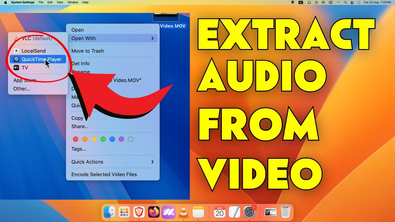 Extract Audio from Video in Mac - How to Use Quicktime Player to Extract Audio from Video in Mac?