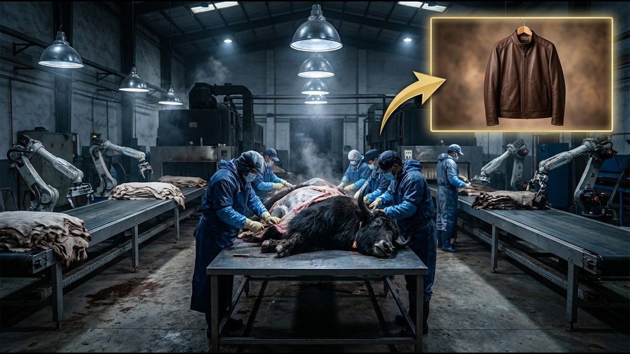 Inside a Himalayan Yak Leather Jacket Factory – ASMR Full Process