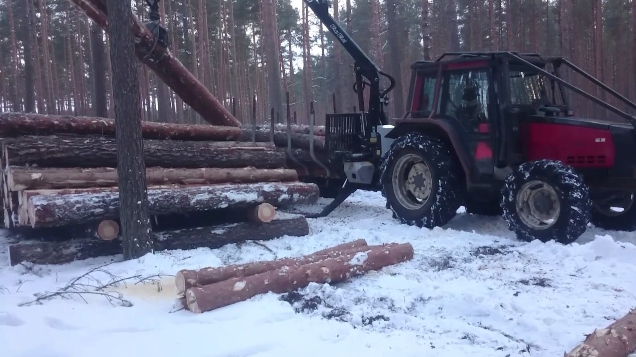 Valtra 6300 + faofar 942 4367 zrywka kłody