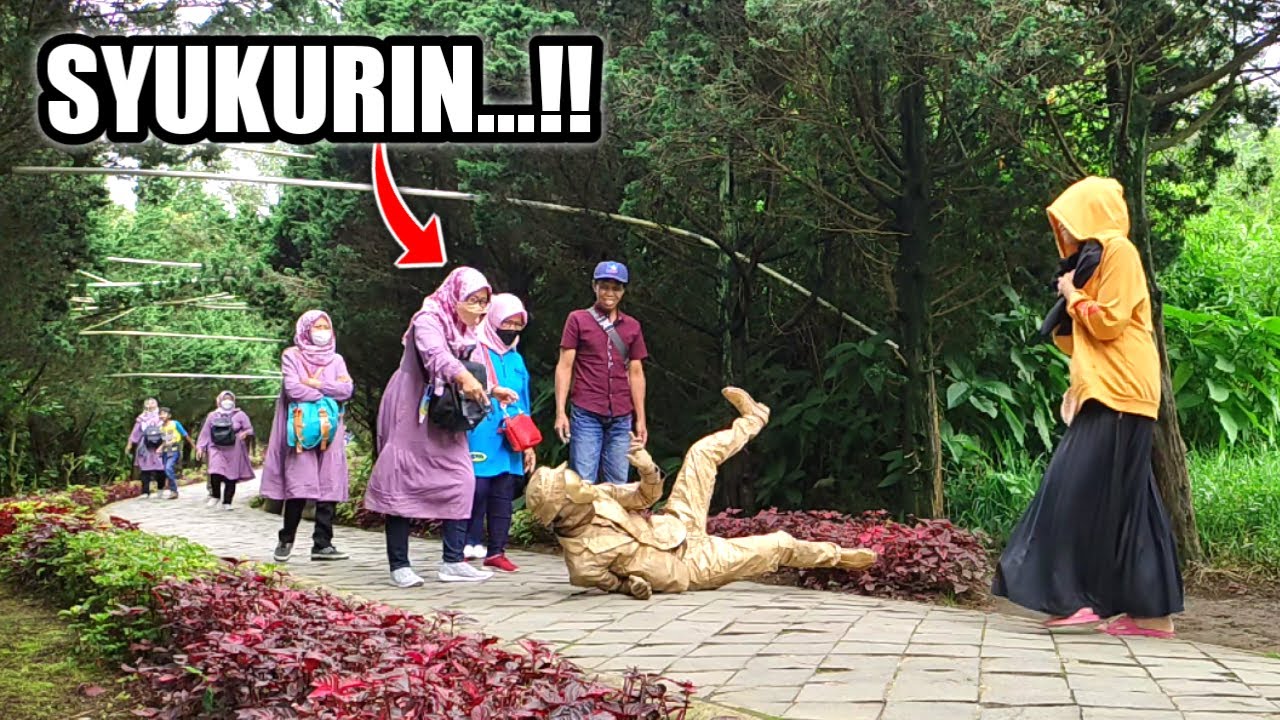 PATUNG JAHIL KENA KARMA..!! STATUE PRANK FUNNIEST REACTION || PRANK PATUNG HIDUP