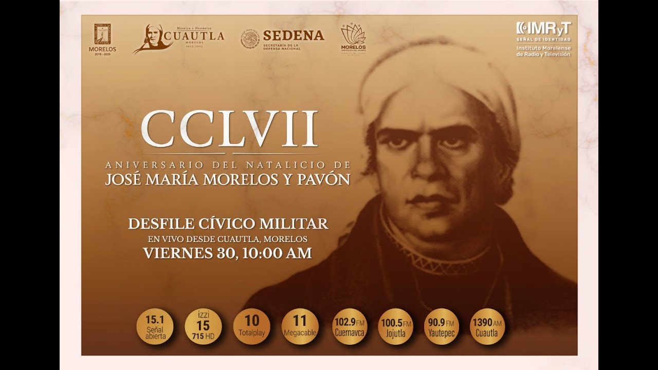🔴#ENVIVO | Desfile Cívico Militar el 257 aniversario del Natalicio de José María Morelos y Pavón