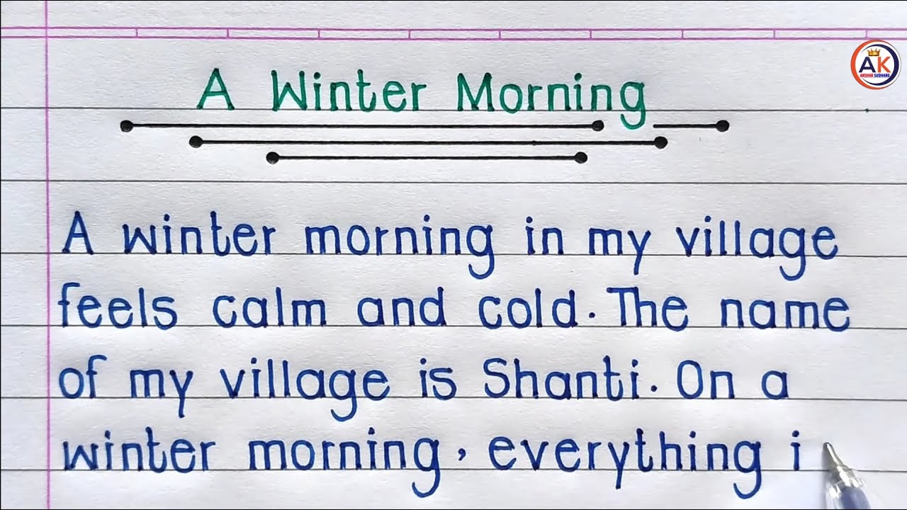 A Winter Morning Essay l Short Essay A Winter Morning l Winter Morning Viral Essay l Akshar Sudharo 