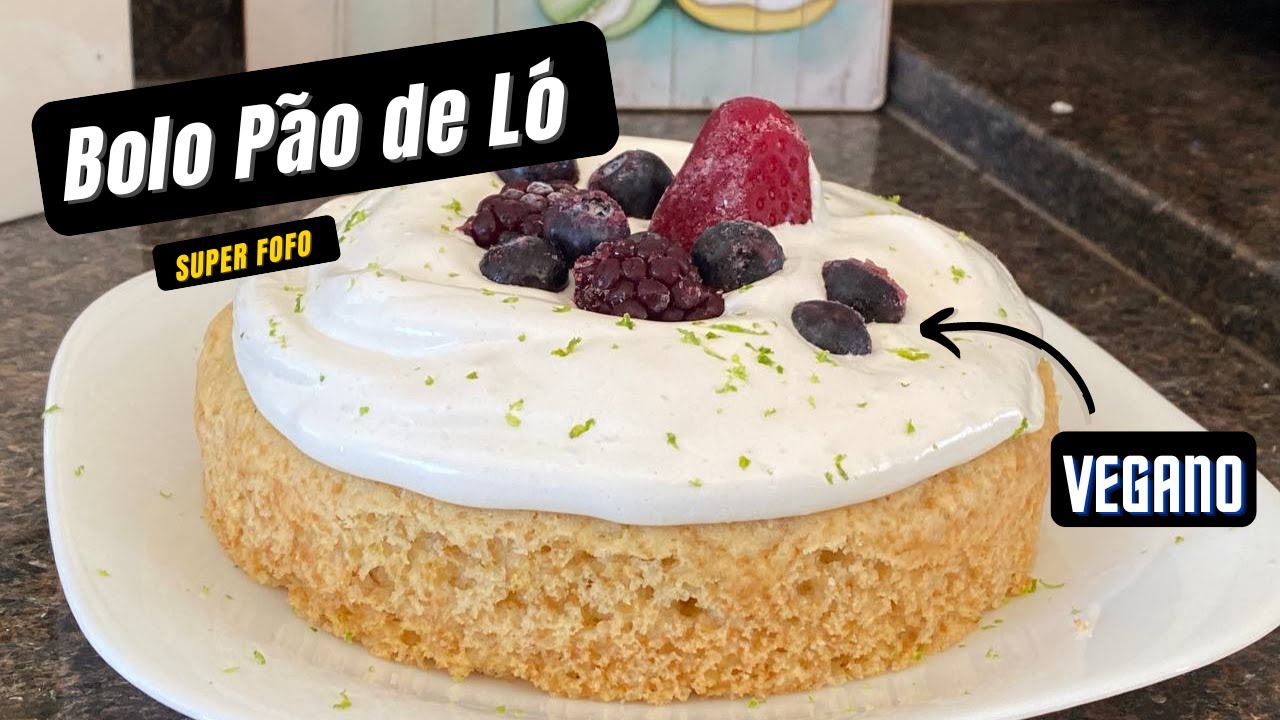 Bolo de Pão de ló Vegano: O único bolo que você precisa fazer!/ Vegano