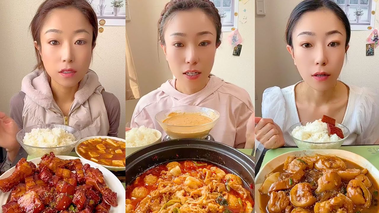 Chinese Home-Cooked Food Mukbang | Realistic Eating Sounds No Talking 