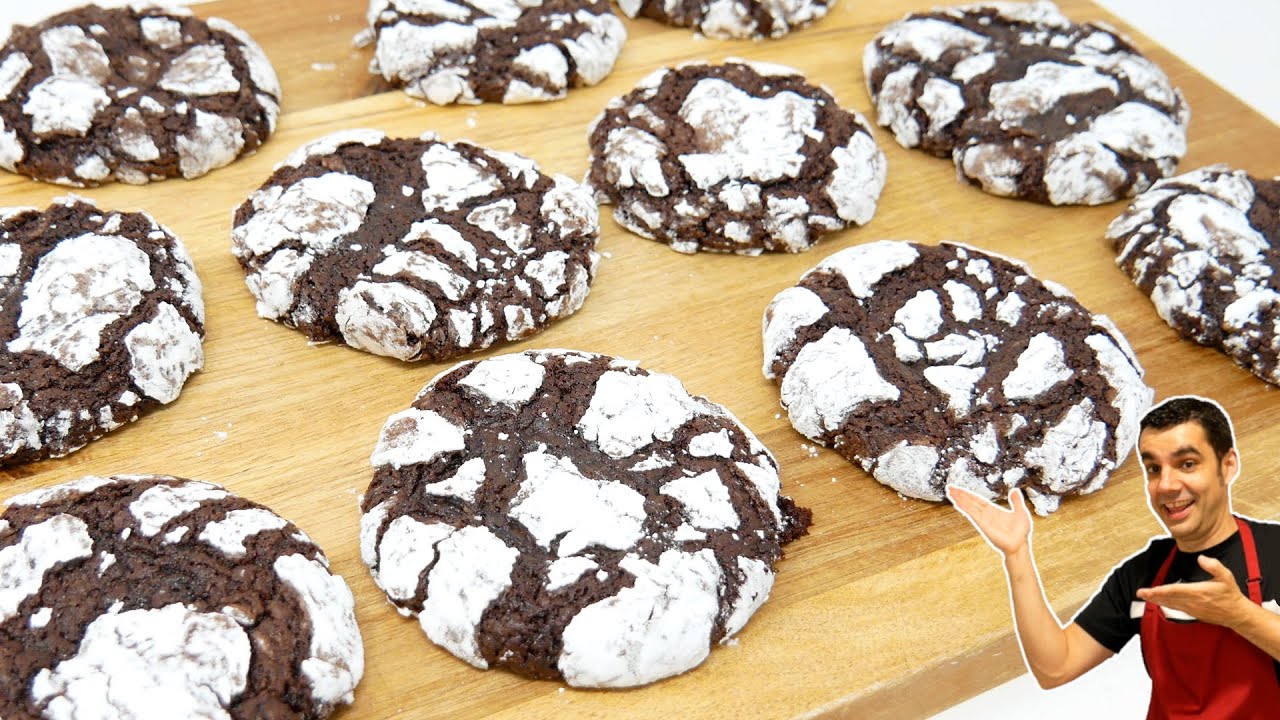 🔥🍫 GALLETAS CRAQUELADAS de CHOCOLATE | Receta Express en 15 minutos 😋😍