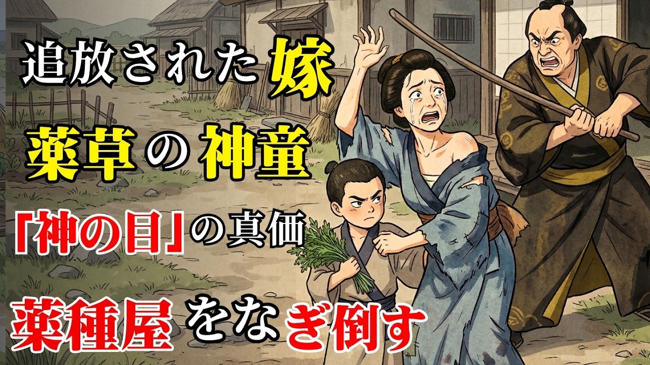 不妊で捨てられた嫁。拾った天才児の“神の目”が、悪徳薬種屋を地獄へ叩き落とす！昔話