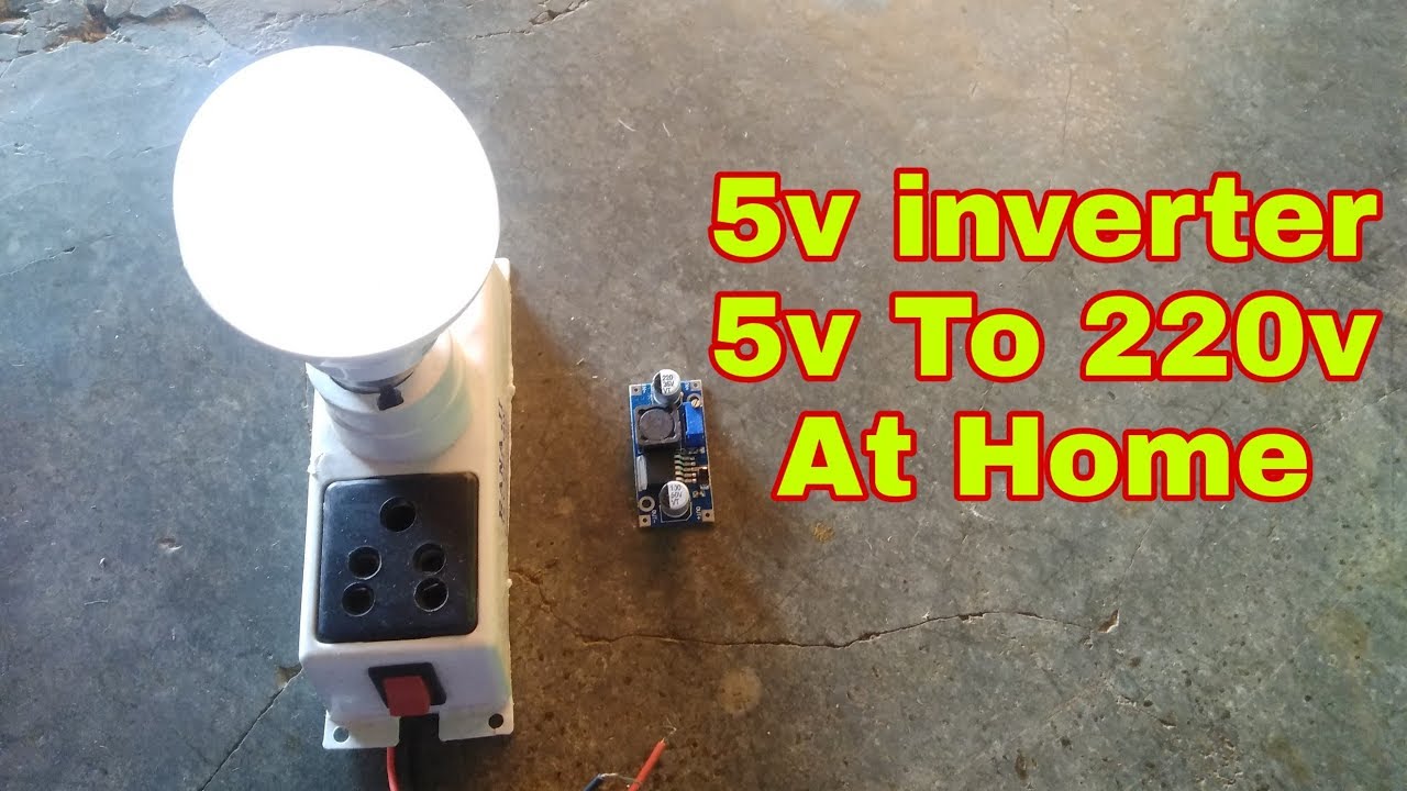 How To Make Inverter At Home 5v To 220v || अपने घरपे इनव्हरटर बनाये 5v से 220vका