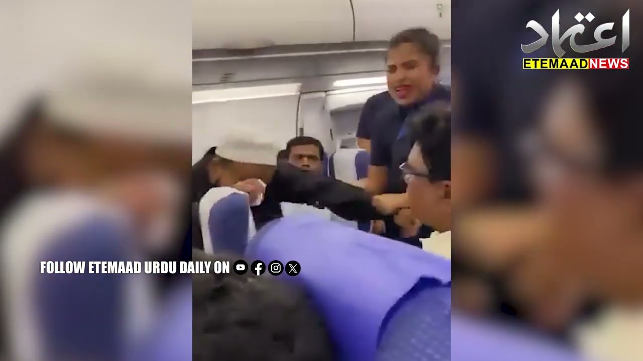 A Muslim man experience a panic attack on a plane and gets slapped by a Sanghi