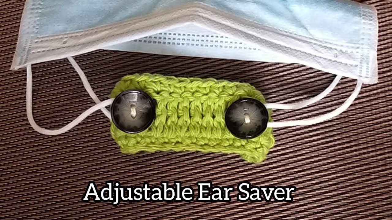 CROCHET - ADJUSTABLE EAR SAVER AND BUTTONS - Step by step tutorial || How to crochet