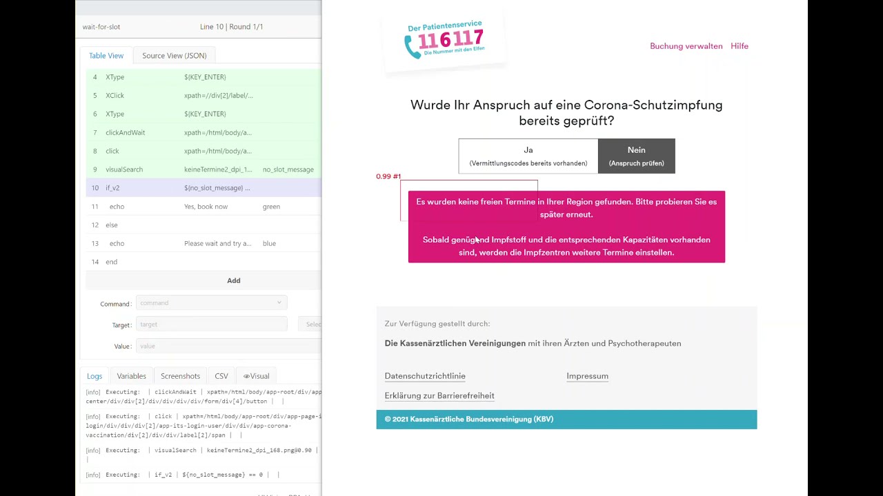 How to automate scheduling a coronavirus vaccine shot appointment with RPA software?