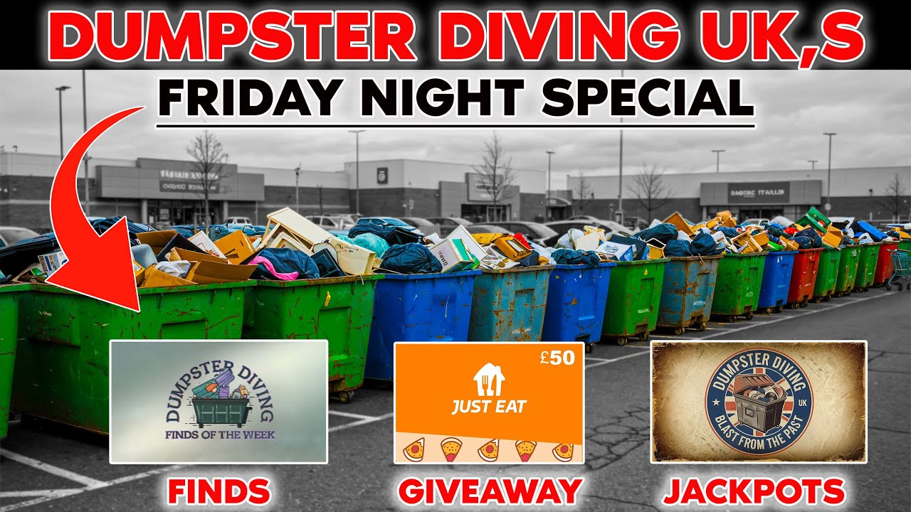 DUMPSTER DIVING UK FRIDAY NIGHT SPECIAL, FINDS GIVEAWAYS & JACKPOTS