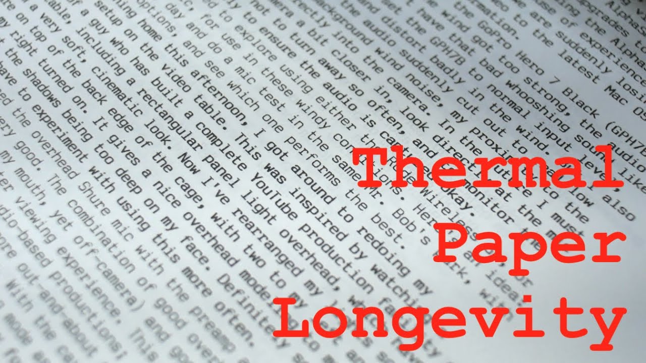 Typewriter Video Series - Episode 210: Thermal Paper Longevity