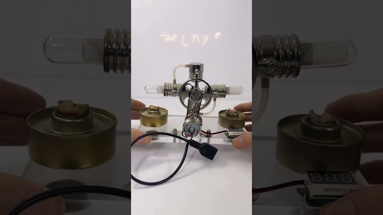 ⚙️ NikolaToy&trade; Double Cylinder Stirling Thermal Power Generator SetReal Working Engine |