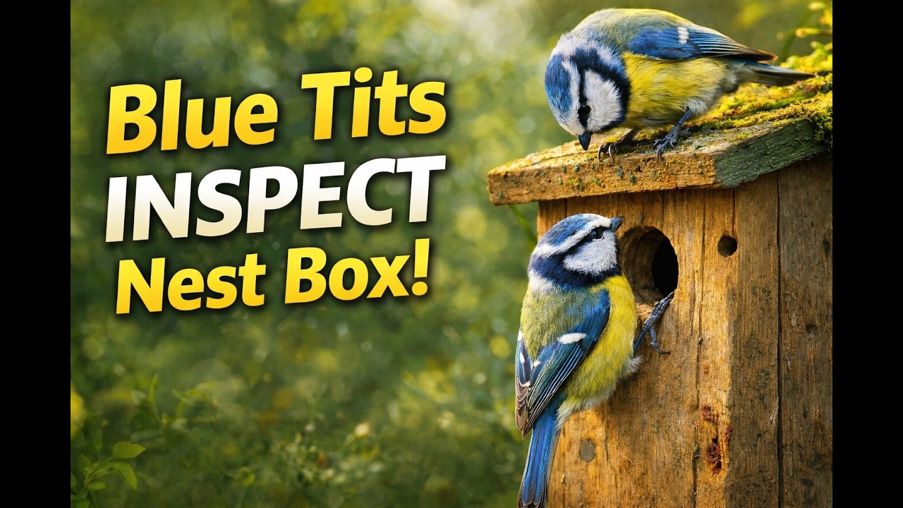 Are They Moving In? 🐦 Blue Tits Inspecting Our Nest Box!