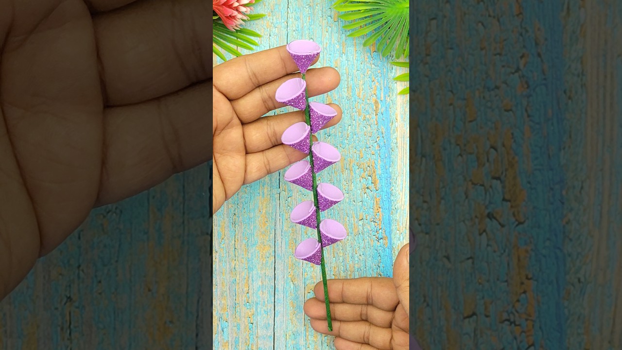 How to Craft Everlasting Foam Paper Stick Flower | Creating 3D Flowers with Glitter Foam Paper