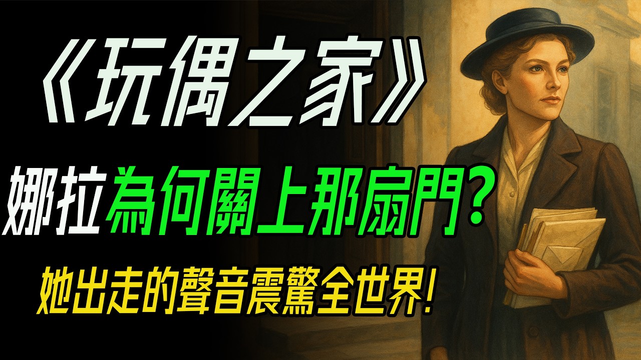 《玩偶之家》娜拉為何關上那扇門？她出走的聲音震驚全世界！140年前，她為了自由甩門而去，留下的不只是丈夫，更是一場思想的覺醒。