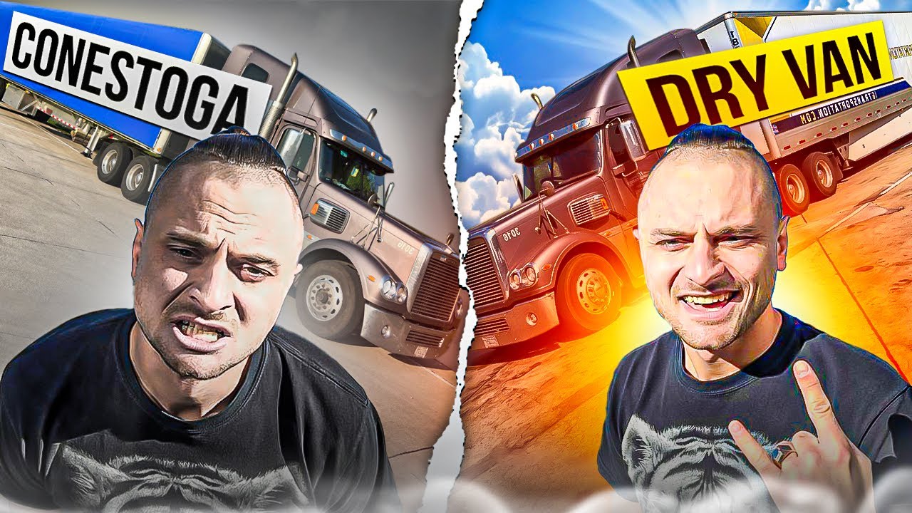 Conestoga чи Dry Van 🚛 Що краще? #дальнобой по США 🇺🇸 Особливості роботи на каністозі та драйвені