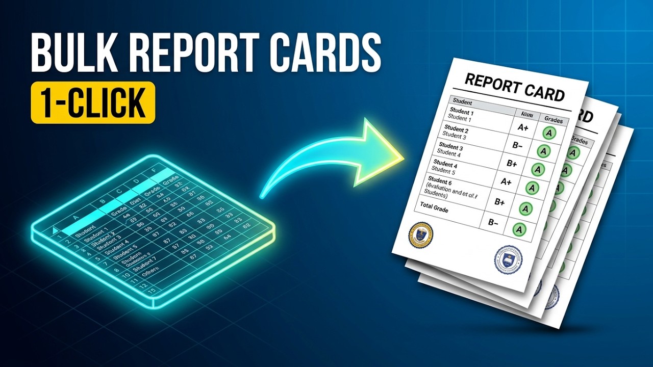 Generate Report Cards in Bulk for Teachers using ActiveMerge