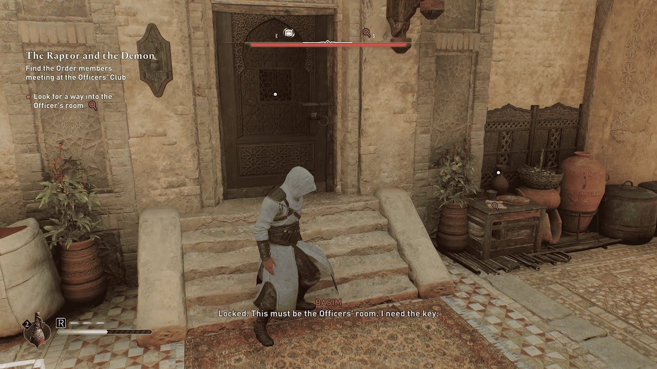 Find the Order members meeting at the Officers' Club | Find the Key | Assassin's Creed Mirage