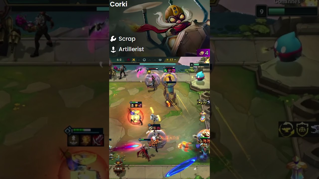 corki*3 pod 6 ARTYLERZYST&Oacute;W #leagueoflegends #riotgames #tftpl #arcane #set13 #corki