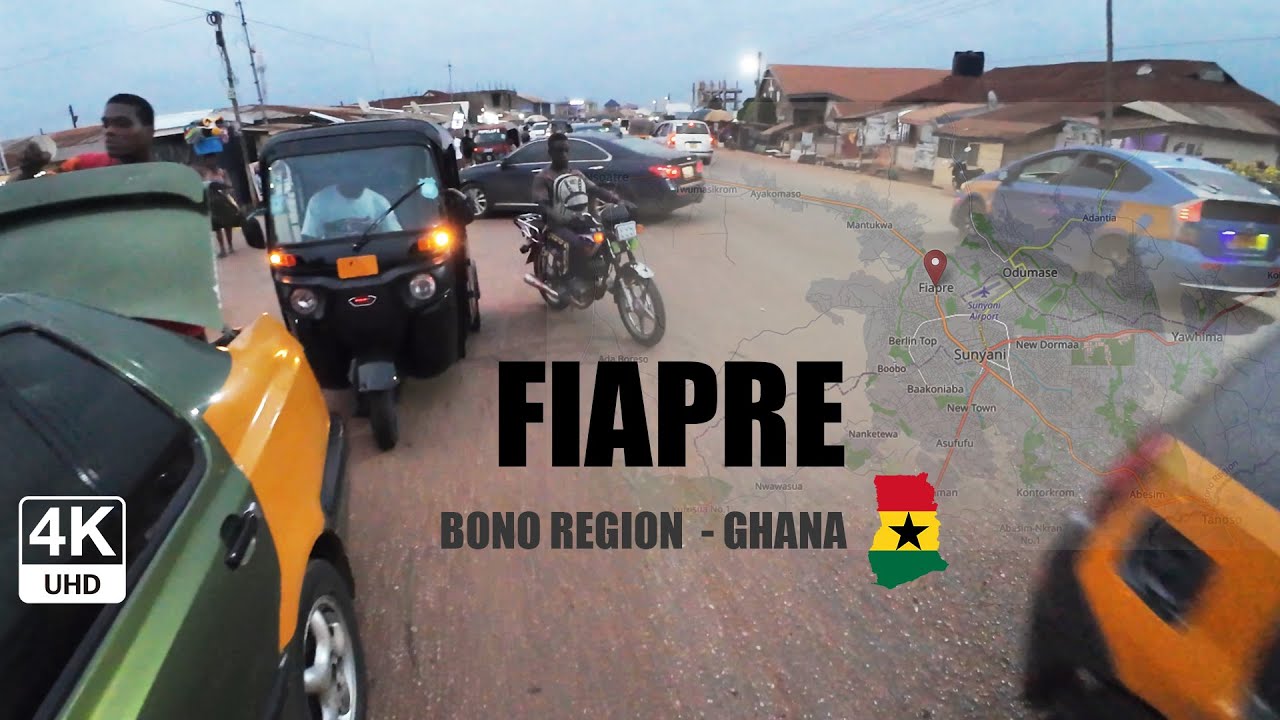 Fiapre Walk Tour E11 at Night in Sunyani West Ghana 4K