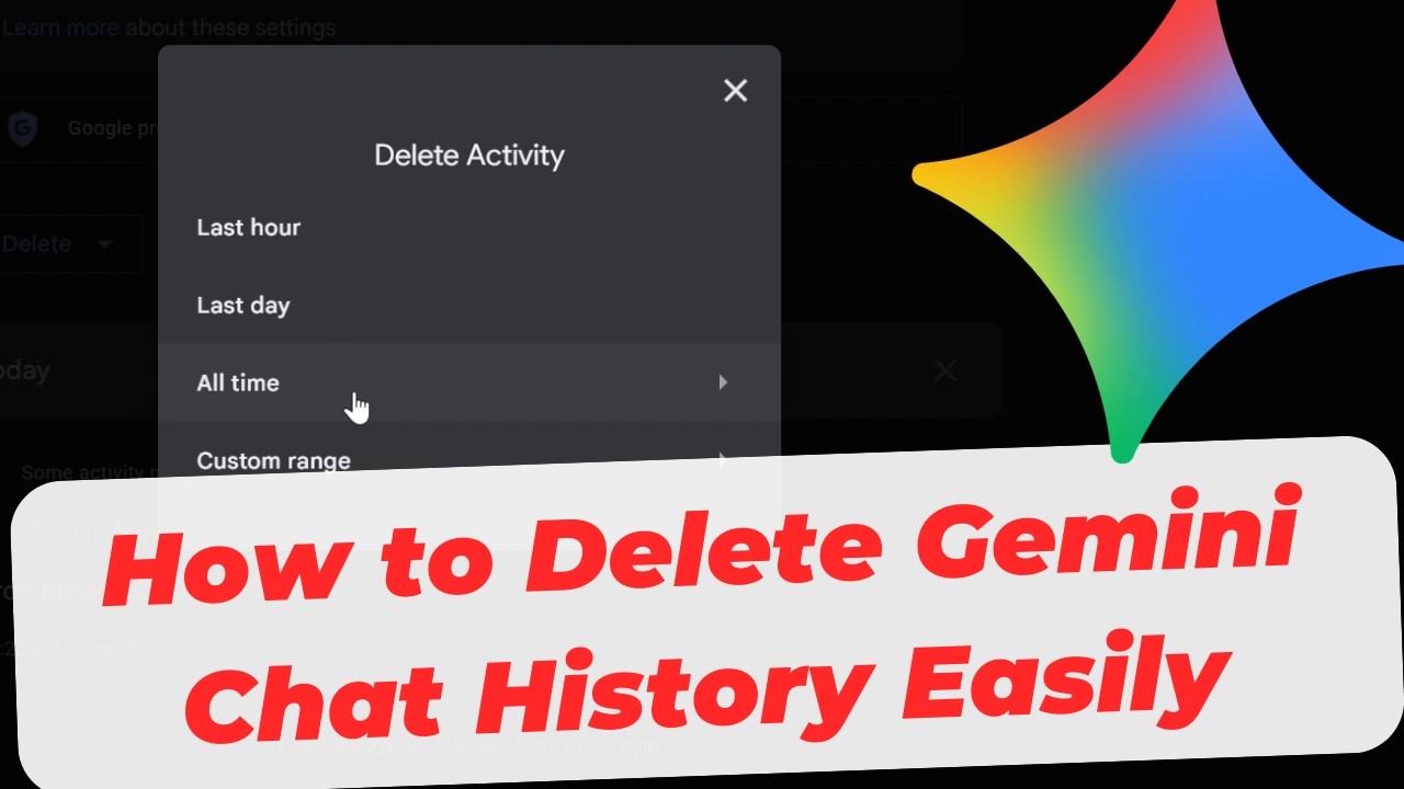 Как удалить чаты и историю активности в Gemini