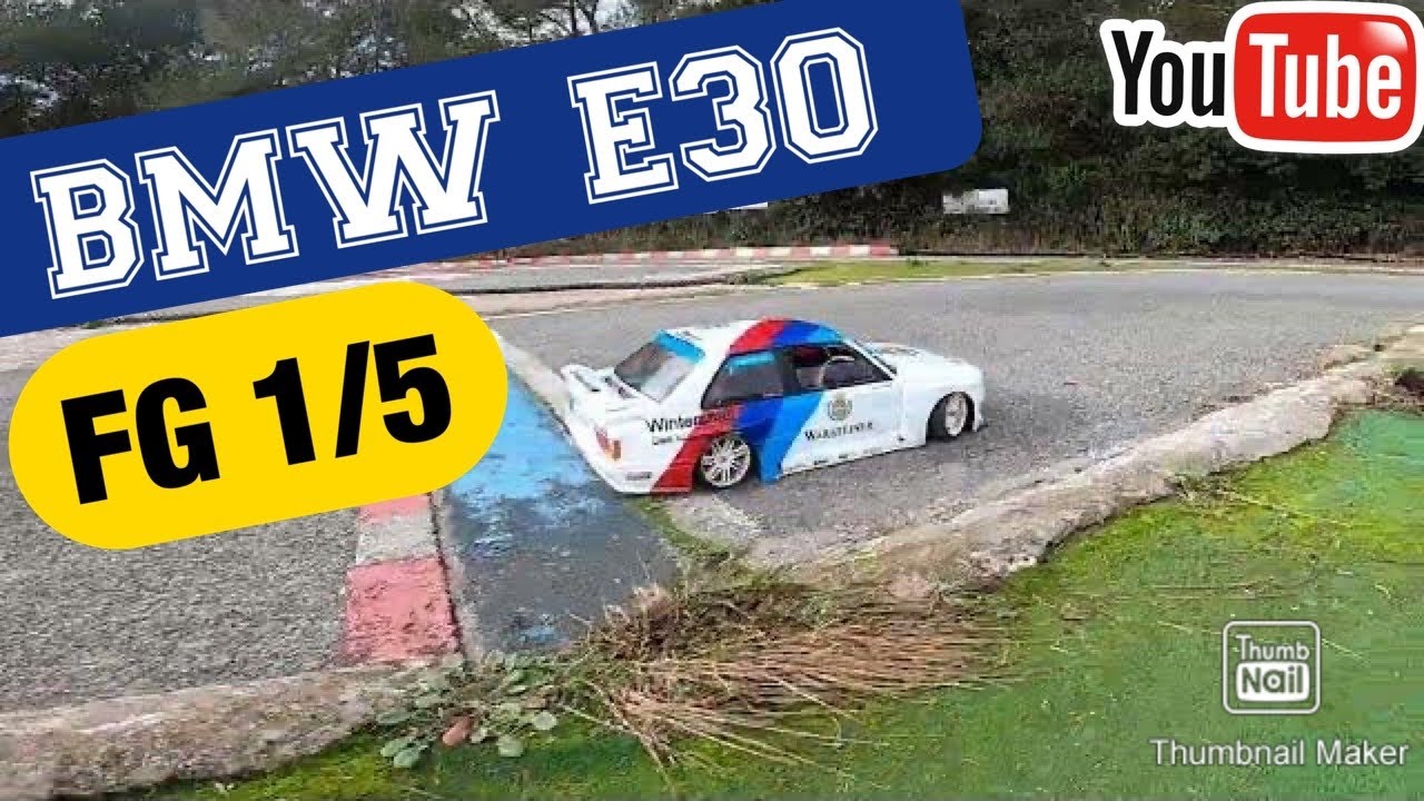 🔥BMW E30  FG 1/5 MOTEUR V260 26cc - ELLE PREND LES GT8 .. DE VITESSE !!! 3:35 CASCADE GT8