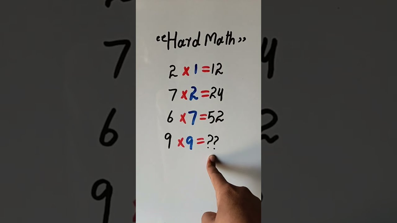 Multiplication hard IQ test challenge for genius students.