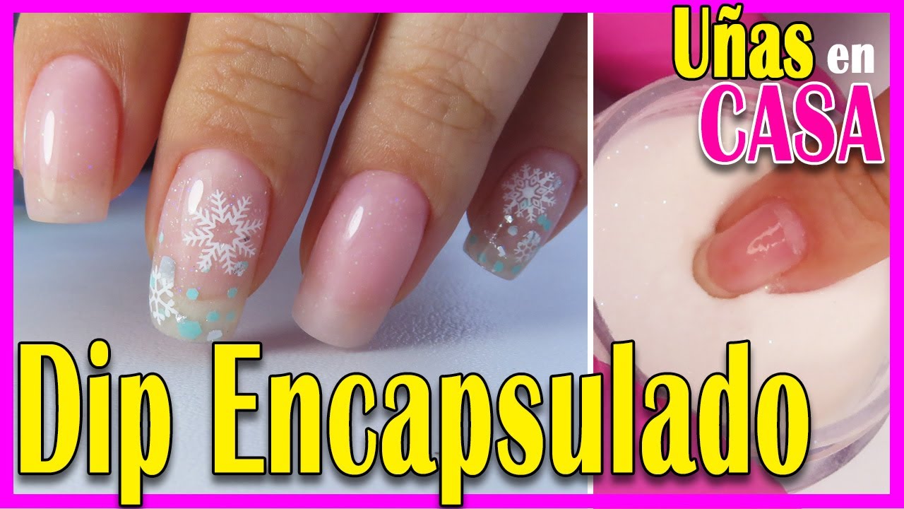 👉 MANTENIMIENTO de Uñas con DIP POWDER SIN LAMPARA 💅Baño de Acrílico con Técnica DIPPING Encapsulado