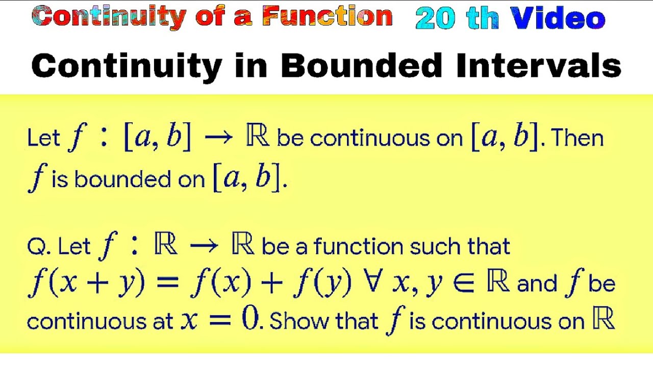 Continuity in Bounded Intervals
