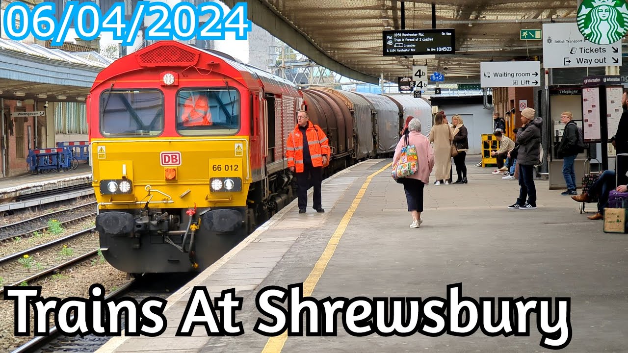 Trains at Shrewsbury 06/04/2024 (4K)