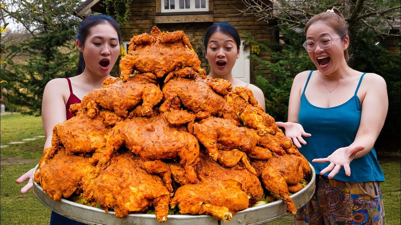 Amazing Cooking deep McDonald's fried Chicken with Rice Recipe